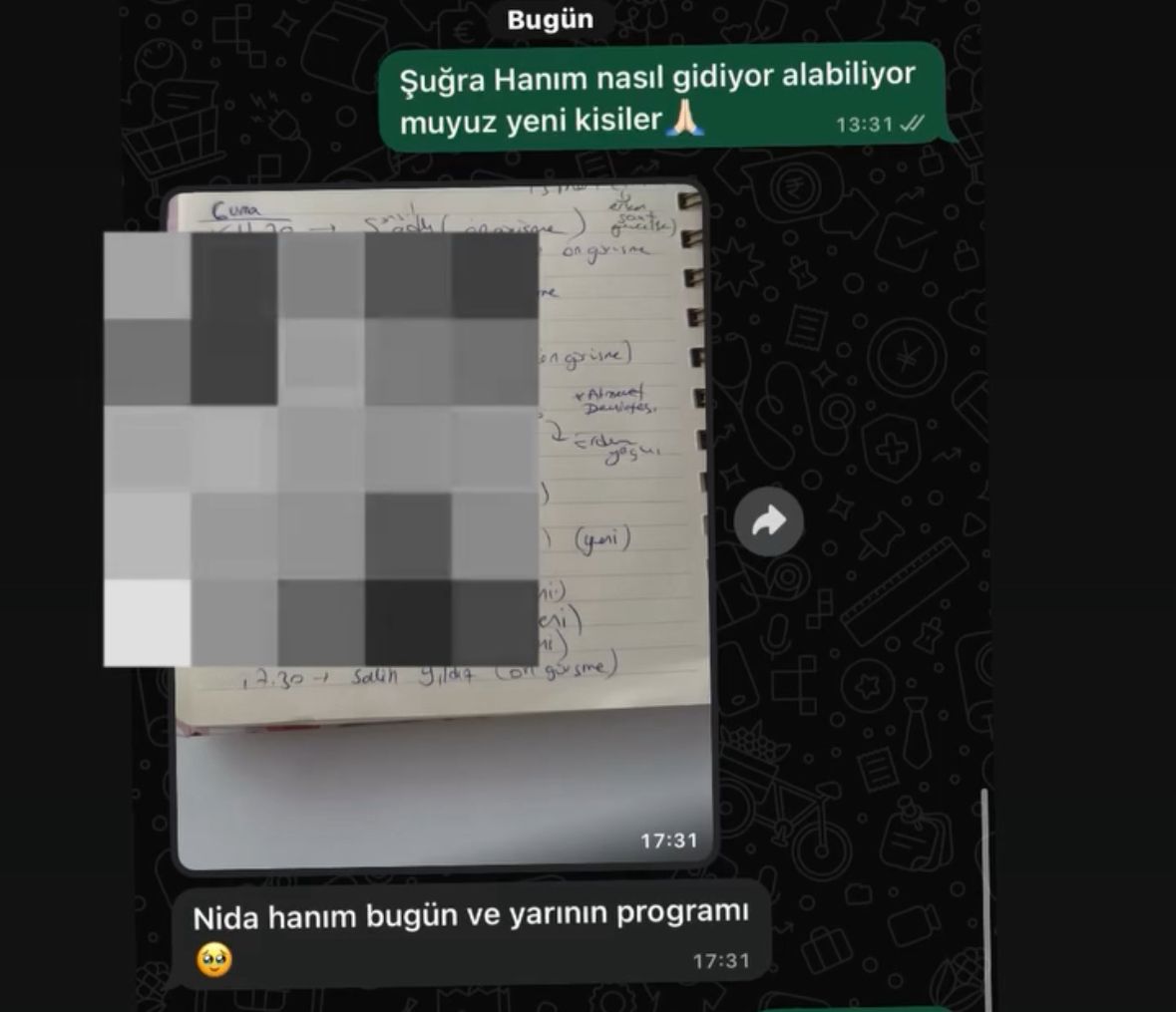Günlük program — randevu listesi